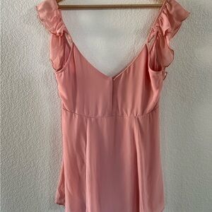 Show Me Your MuMu Pink Ruffle Sleeve Top